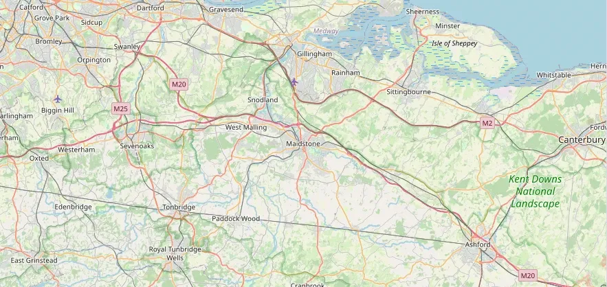 Map of the Maidstone area we cover